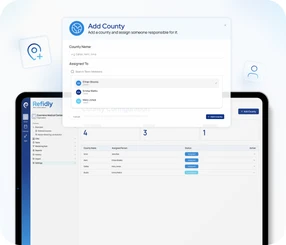 Assigning a county to a liaison from the territory coverage view